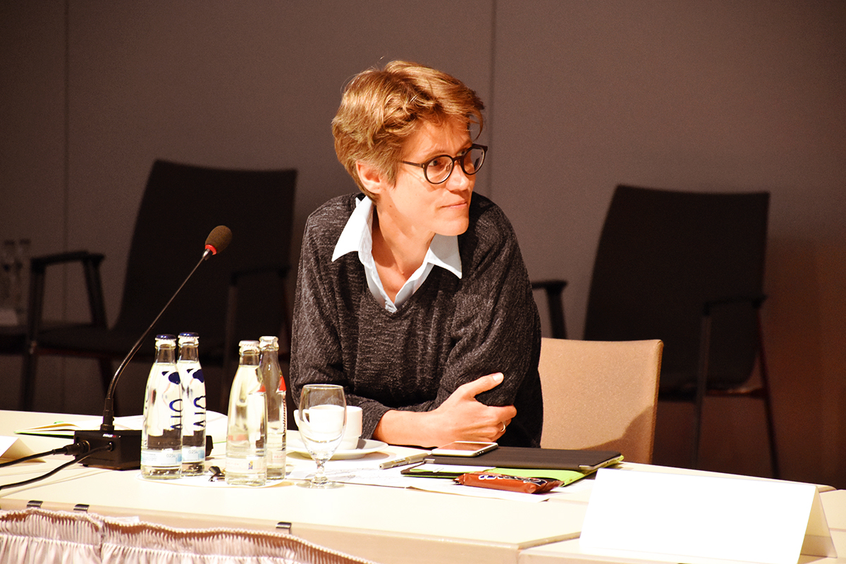 Ina Stelljes, Abteilungsleiterin Öffentlichkeitsbeteiligung Bundesamt für die Sicherheit der nuklearen Entsorgung/BASE (39. NBG-Sitzung, 18.06.2020/Berlin) (Quelle: Aygül Cizmecioglu) Ina Stelljes, Abteilungsleiterin Öffentlichkeitsbeteiligung Bundesamt für die Sicherheit der nuklearen Entsorgung/BASE (39. NBG-Sitzung, 18.06.2020/Berlin)