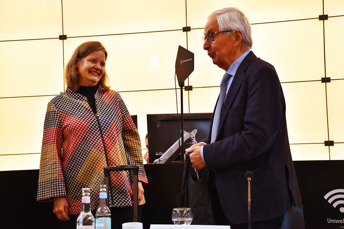 Miranda Schreurs und Klaus Töpfer (38. NBG-Sitzung, 11.05.2020/Berlin)