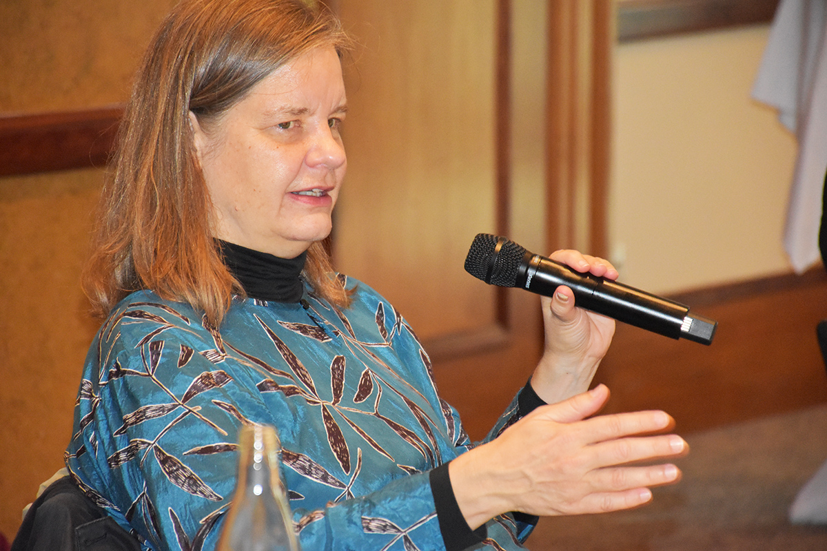 NBG-Ko-Vorsitzende Miranda Schreurs (56. NBG-Sitzung, 5.11.2021/Berlin) (Quelle: Aygül Cizmecioglu) NBG-Ko-Vorsitzende Miranda Schreurs (56. NBG-Sitzung, 5.11.2021/Berlin)