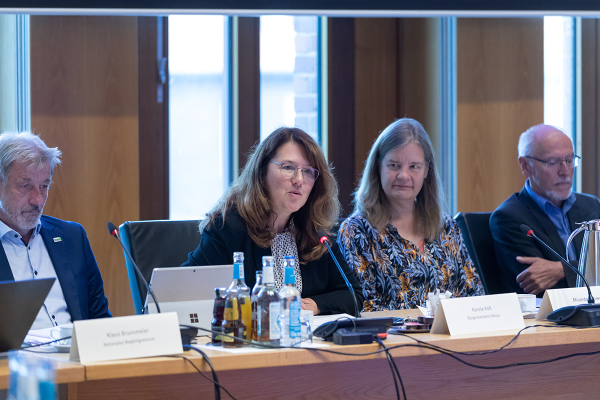 Karola Voss, Bürgermeisterin Ahaus (NBG-Veranstaltung "Atommüll-Lagerung in Deutschland: Von der Zwischen- zur Endlagerung", 14.9.2022/Ahaus) (Quelle: Bundesfoto/Zöhre Kurc) Karola Voss, Bürgermeisterin Ahaus (NBG-Veranstaltung "Atommüll-Lagerung in Deutschland: Von der Zwischen- zur Endlagerung", 14.9.2022/Ahaus)