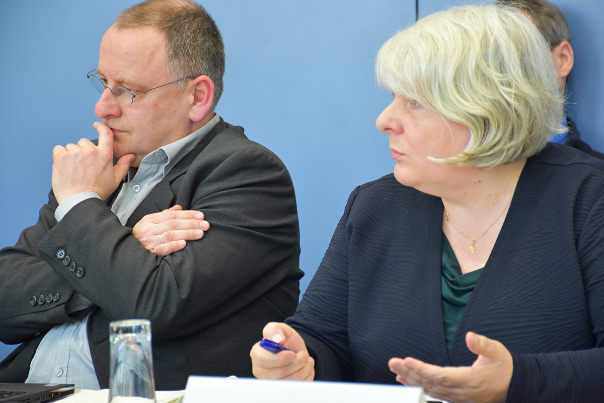Ingo Bautz (Bundesamt für kerntechnische Entsorgungssicherheit) und Dagmar Dehmer (Bundesgesellschaft für Endlagerung) (28. NBG-Sitzung, 09.04.2019 / Berlin)