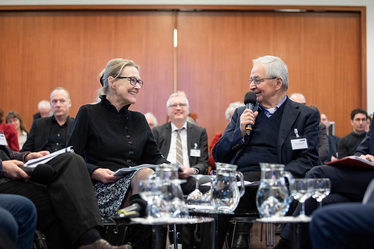 Sylvia Kotting Uhl und Klaus Töpfer (NBG-Veranstaltung "Geologische Daten im Brennpunkt" 2.2.2019 / Berlin)
